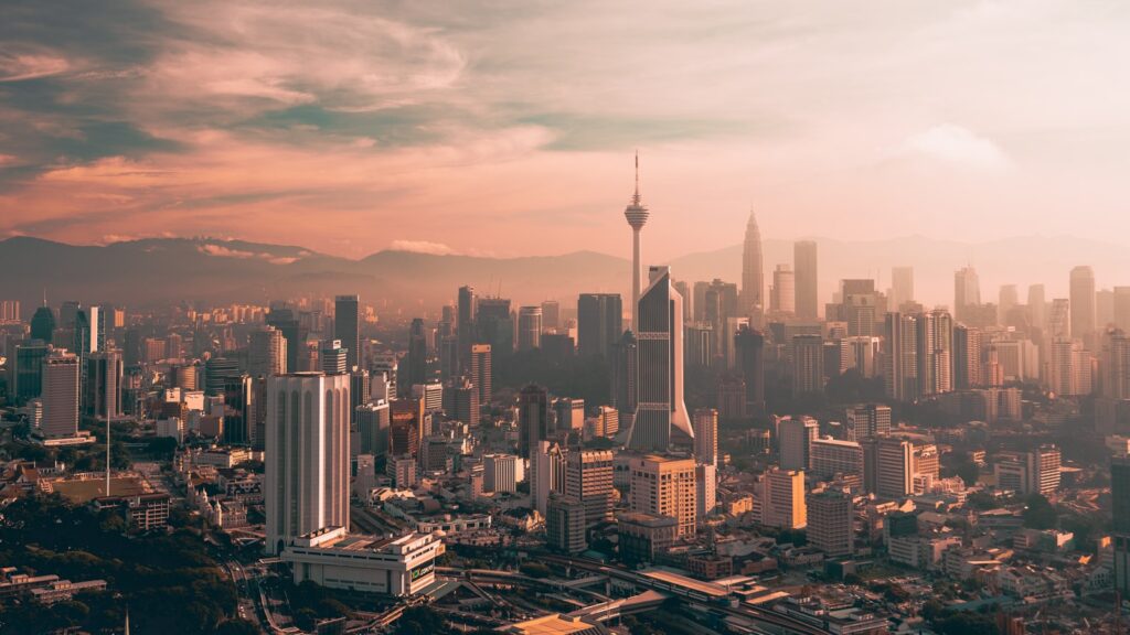 An aerial view of buildings in Kuala Lumpur, Malaysia, during daytime