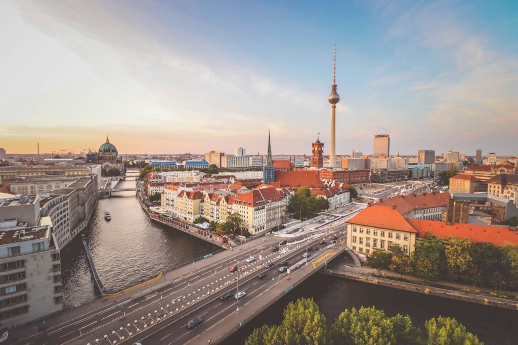 City buildings near a body of water in Berlin during daytime