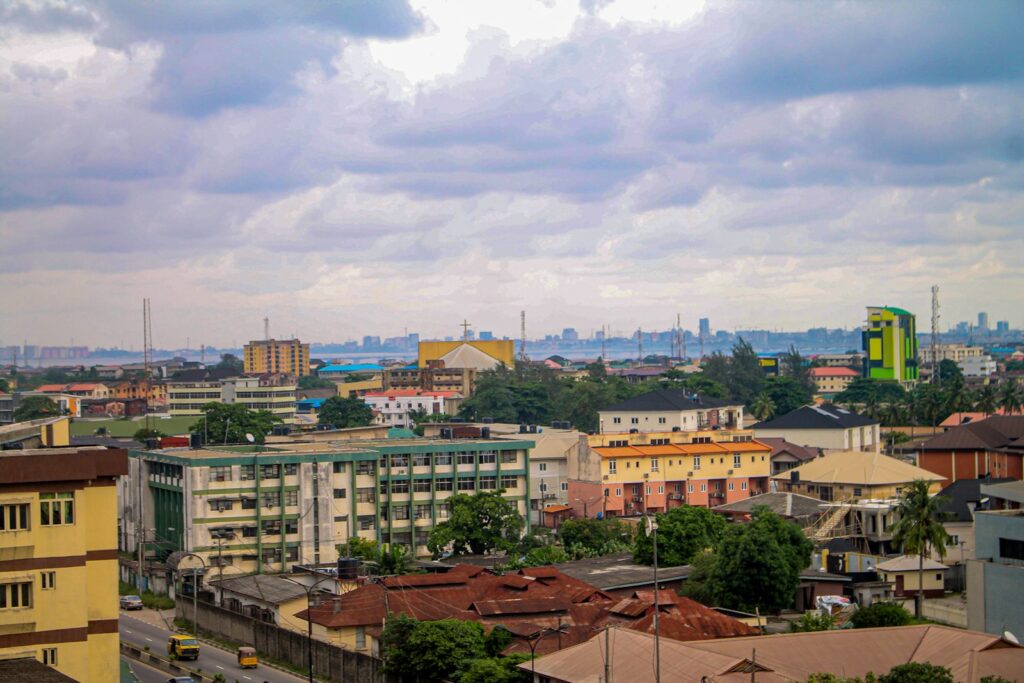 A city skyline in Lagos, Nigeria, during daytime